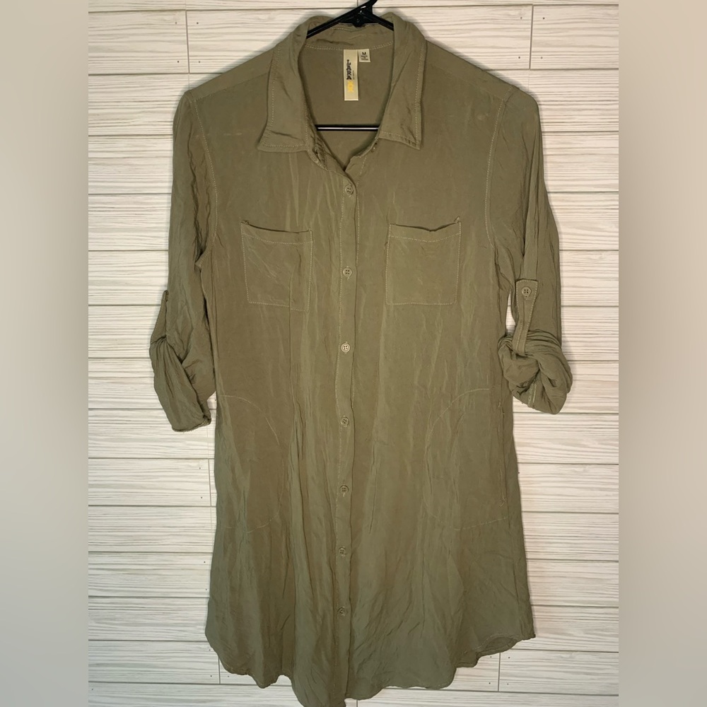 Lara XX olive green tunic style dress very soft material